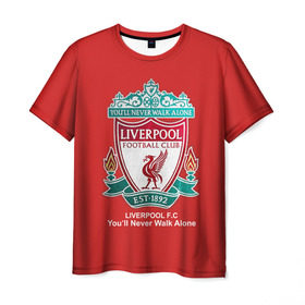 Мужская футболка 3D с принтом Liverpool в Тюмени, 100% полиэфир | прямой крой, круглый вырез горловины, длина до линии бедер | ливерпуль