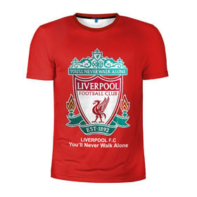 Мужская футболка 3D спортивная с принтом Liverpool в Тюмени, 100% полиэстер с улучшенными характеристиками | приталенный силуэт, круглая горловина, широкие плечи, сужается к линии бедра | ливерпуль