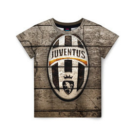 Детская футболка 3D с принтом Juventus в Тюмени, 100% гипоаллергенный полиэфир | прямой крой, круглый вырез горловины, длина до линии бедер, чуть спущенное плечо, ткань немного тянется | Тематика изображения на принте: juventus | спорт | фк | футбол | ювентус
