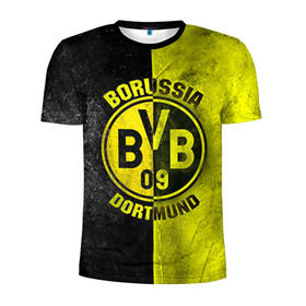 Мужская футболка 3D спортивная с принтом BVB в Тюмени, 100% полиэстер с улучшенными характеристиками | приталенный силуэт, круглая горловина, широкие плечи, сужается к линии бедра | bvb | спорт | фк | футбол