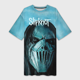 Платье-футболка 3D с принтом Slipknot в Тюмени,  |  | deth | rock | slipknot | маска | мрак | рок | слипнот