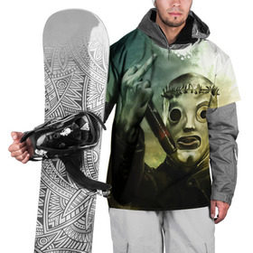 Накидка на куртку 3D с принтом Slipknot в Тюмени, 100% полиэстер |  | deth | rock | slipknot | маска | мрак | рок | слипнот