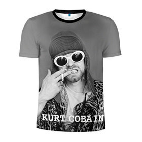 Мужская футболка 3D спортивная с принтом Nirvana в Тюмени, 100% полиэстер с улучшенными характеристиками | приталенный силуэт, круглая горловина, широкие плечи, сужается к линии бедра | cobain | curt | nirvana | rock | кобейн | курт | рок