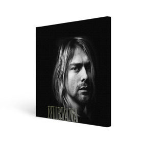 Холст квадратный с принтом Nirvana в Тюмени, 100% ПВХ |  | cobain | curt | nirvana | rock | кобейн | курт | рок
