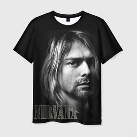 Мужская футболка 3D с принтом Nirvana в Тюмени, 100% полиэфир | прямой крой, круглый вырез горловины, длина до линии бедер | cobain | curt | nirvana | rock | кобейн | курт | рок