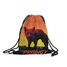 Рюкзак-мешок 3D с принтом The Prodigy в Тюмени, 100% полиэстер | плотность ткани — 200 г/м2, размер — 35 х 45 см; лямки — толстые шнурки, застежка на шнуровке, без карманов и подкладки | лиса