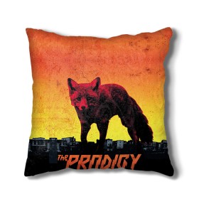 Подушка 3D с принтом The Prodigy в Тюмени, наволочка – 100% полиэстер, наполнитель – холлофайбер (легкий наполнитель, не вызывает аллергию). | состоит из подушки и наволочки. Наволочка на молнии, легко снимается для стирки | лиса