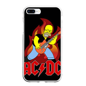 Чехол для iPhone 7Plus/8 Plus матовый с принтом AC DC в Тюмени, Силикон | Область печати: задняя сторона чехла, без боковых панелей | ac dc | acdc | rock | рок | эйсидиси