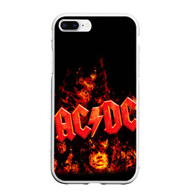 Чехол для iPhone 7Plus/8 Plus матовый с принтом AC DC в Тюмени, Силикон | Область печати: задняя сторона чехла, без боковых панелей | ac dc | acdc | rock | рок | эйсидиси