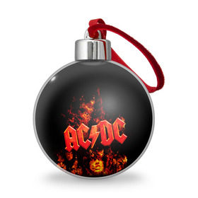 Ёлочный шар с принтом AC/DC в Тюмени, Пластик | Диаметр: 77 мм | ac dc | acdc | rock | рок | эйсидиси