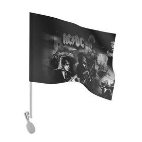 Флаг для автомобиля с принтом AC/DC в Тюмени, 100% полиэстер | Размер: 30*21 см | ac dc | acdc | rock | рок | эйсидиси
