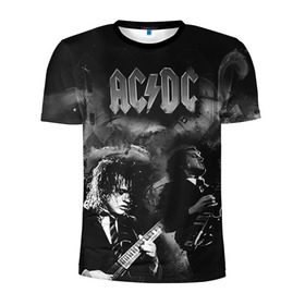 Мужская футболка 3D спортивная с принтом AC/DC в Тюмени, 100% полиэстер с улучшенными характеристиками | приталенный силуэт, круглая горловина, широкие плечи, сужается к линии бедра | ac dc | acdc | rock | рок | эйсидиси