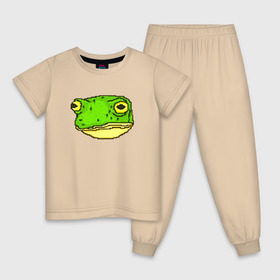Детская пижама хлопок с принтом Zack в Тюмени, 100% хлопок |  брюки и футболка прямого кроя, без карманов, на брюках мягкая резинка на поясе и по низу штанин
 | hotline miami | зак | лягушка | хотлайн майми