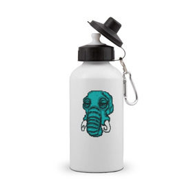 Бутылка спортивная с принтом Rufus в Тюмени, металл | емкость — 500 мл, в комплекте две пластиковые крышки и карабин для крепления | elephant | hotline miami | hotlinemiami | слон