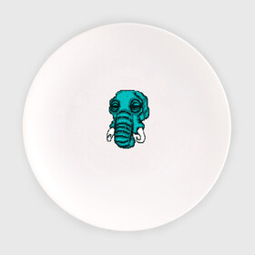 Тарелка с принтом Rufus в Тюмени, фарфор | диаметр - 210 мм
диаметр для нанесения принта - 120 мм | elephant | hotline miami | hotlinemiami | слон