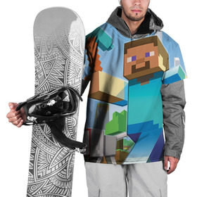 Накидка на куртку 3D с принтом Майнкрафт в Тюмени, 100% полиэстер |  | Тематика изображения на принте: game | minecraft | pixel | майнкрафт | овцы