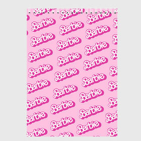 Скетчбук с принтом Barbie в Тюмени, 100% бумага
 | 48 листов, плотность листов — 100 г/м2, плотность картонной обложки — 250 г/м2. Листы скреплены сверху удобной пружинной спиралью | barbie | барби | кукла
