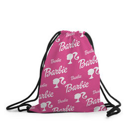 Рюкзак-мешок 3D с принтом Barbie в Тюмени, 100% полиэстер | плотность ткани — 200 г/м2, размер — 35 х 45 см; лямки — толстые шнурки, застежка на шнуровке, без карманов и подкладки | Тематика изображения на принте: barbie | барби | кукла