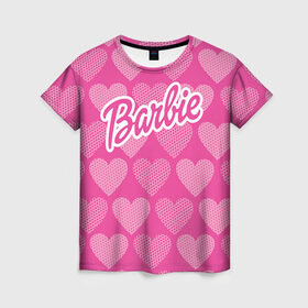 Женская футболка 3D с принтом Barbie в Тюмени, 100% полиэфир ( синтетическое хлопкоподобное полотно) | прямой крой, круглый вырез горловины, длина до линии бедер | barbie | барби | кукла