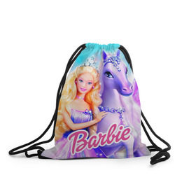 Рюкзак-мешок 3D с принтом Barbie в Тюмени, 100% полиэстер | плотность ткани — 200 г/м2, размер — 35 х 45 см; лямки — толстые шнурки, застежка на шнуровке, без карманов и подкладки | Тематика изображения на принте: barbie | барби | кукла