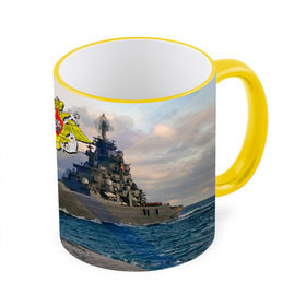 Кружка 3D с принтом ВМФ в Тюмени, керамика | ёмкость 330 мл | Тематика изображения на принте: вмф | корабль | морской флот | россия | рф | силовые структуры