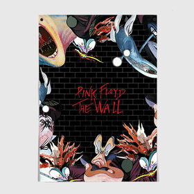Постер с принтом Pink Floyd в Тюмени, 100% бумага
 | бумага, плотность 150 мг. Матовая, но за счет высокого коэффициента гладкости имеет небольшой блеск и дает на свету блики, но в отличии от глянцевой бумаги не покрыта лаком | pink floyd | rock | wall | рок