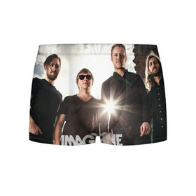 Мужские трусы 3D с принтом Imagine Dragons в Тюмени, 50% хлопок, 50% полиэстер | классическая посадка, на поясе мягкая тканевая резинка | imagine dragons