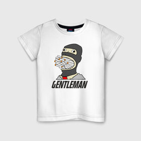Детская футболка хлопок с принтом Gentleman в Тюмени, 100% хлопок | круглый вырез горловины, полуприлегающий силуэт, длина до линии бедер | team fortress 2 | пиромант | скаут | тим фортресс | шпион