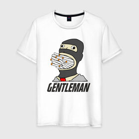 Мужская футболка хлопок с принтом Gentleman в Тюмени, 100% хлопок | прямой крой, круглый вырез горловины, длина до линии бедер, слегка спущенное плечо. | team fortress 2 | пиромант | скаут | тим фортресс | шпион