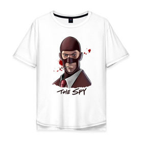 Мужская футболка хлопок Oversize с принтом Шпион в Тюмени, 100% хлопок | свободный крой, круглый ворот, “спинка” длиннее передней части | team fortress 2 | пиромант | скаут | тим фортресс | шпион