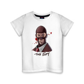 Детская футболка хлопок с принтом Шпион в Тюмени, 100% хлопок | круглый вырез горловины, полуприлегающий силуэт, длина до линии бедер | team fortress 2 | пиромант | скаут | тим фортресс | шпион
