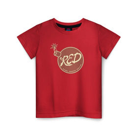 Детская футболка хлопок с принтом RED в Тюмени, 100% хлопок | круглый вырез горловины, полуприлегающий силуэт, длина до линии бедер | team fortress 2 | пиромант | скаут | тим фортресс | шпион