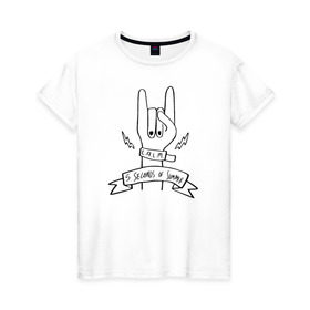 Женская футболка хлопок с принтом 5SOS в Тюмени, 100% хлопок | прямой крой, круглый вырез горловины, длина до линии бедер, слегка спущенное плечо | 5 seconds of summer | 5 секунд лета | 5sos | 5сос