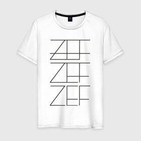 Мужская футболка хлопок с принтом ZEF в Тюмени, 100% хлопок | прямой крой, круглый вырез горловины, длина до линии бедер, слегка спущенное плечо. | die antwoord