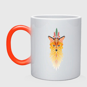 Кружка хамелеон с принтом Foxy spirit в Тюмени, керамика | меняет цвет при нагревании, емкость 330 мл | 