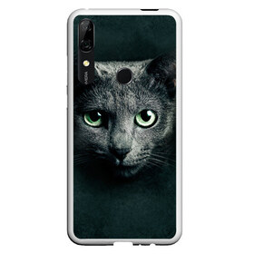 Чехол для Honor P Smart Z с принтом Серый кот в Тюмени, Силикон | Область печати: задняя сторона чехла, без боковых панелей | киса | кот | котик | кошка | серый кот