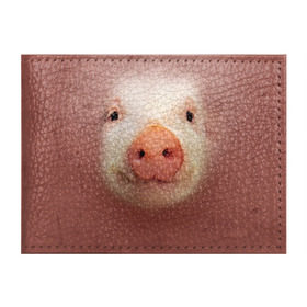 Обложка для студенческого билета с принтом Хрюшка в Тюмени, натуральная кожа | Размер: 11*8 см; Печать на всей внешней стороне | Тематика изображения на принте: свинка | свинья | хрюшка