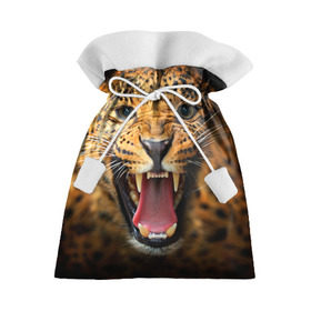 Подарочный 3D мешок с принтом Леопард в Тюмени, 100% полиэстер | Размер: 29*39 см | киса | кошка | леопард | хищник