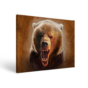 Холст прямоугольный с принтом Медведь в Тюмени, 100% ПВХ |  | Тематика изображения на принте: медведь | мишка
