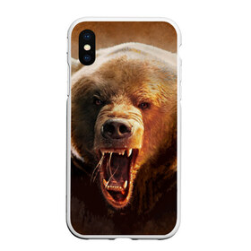 Чехол для iPhone XS Max матовый с принтом Медведь в Тюмени, Силикон | Область печати: задняя сторона чехла, без боковых панелей | медведь | мишка