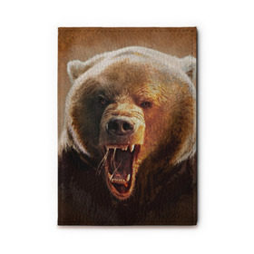 Обложка для автодокументов с принтом Медведь в Тюмени, натуральная кожа |  размер 19,9*13 см; внутри 4 больших “конверта” для документов и один маленький отдел — туда идеально встанут права | Тематика изображения на принте: медведь | мишка