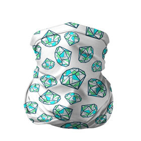 Бандана-труба 3D с принтом Бриллианты в Тюмени, 100% полиэстер, ткань с особыми свойствами — Activecool | плотность 150‒180 г/м2; хорошо тянется, но сохраняет форму | алмазы | бриллианты | кристаллы | свэг | стразы