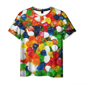 Мужская футболка 3D с принтом Мармелад в Тюмени, 100% полиэфир | прямой крой, круглый вырез горловины, длина до линии бедер | вкусности | конфеты | мармелад | сладости