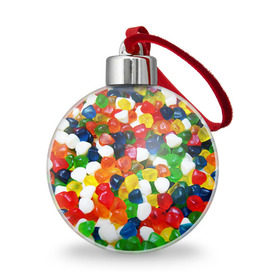 Ёлочный шар с принтом Мармелад в Тюмени, Пластик | Диаметр: 77 мм | вкусности | конфеты | мармелад | сладости