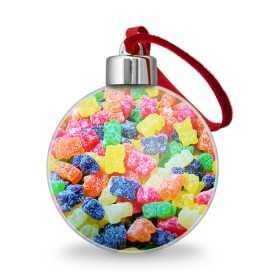 Ёлочный шар с принтом Мармеладные мишки в Тюмени, Пластик | Диаметр: 77 мм | вкусности | конфеты | мармелад | мишки | сладости