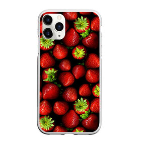 Чехол для iPhone 11 Pro Max матовый с принтом Клубничка в Тюмени, Силикон |  | виктория | клубника | ягода