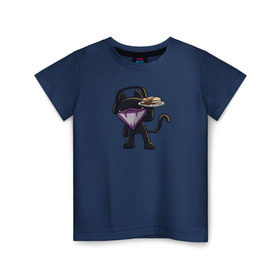 Детская футболка хлопок с принтом Monstercat в Тюмени, 100% хлопок | круглый вырез горловины, полуприлегающий силуэт, длина до линии бедер | Тематика изображения на принте: cat | monenstercrat | monster | дабстеп | кот | музыка | электронная музыка