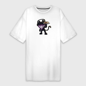 Платье-футболка хлопок с принтом Monstercat в Тюмени,  |  | cat | monenstercrat | monster | дабстеп | кот | музыка | электронная музыка