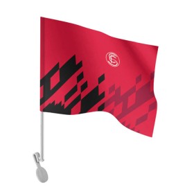 Флаг для автомобиля с принтом Севилья в Тюмени, 100% полиэстер | Размер: 30*21 см | Тематика изображения на принте: sevilla | севилья | спорт | фк | футбол