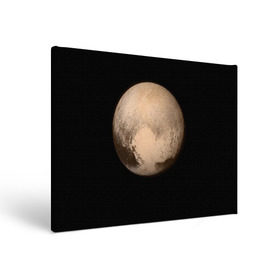 Холст прямоугольный с принтом Плутон в Тюмени, 100% ПВХ |  | космос | планета | плутон